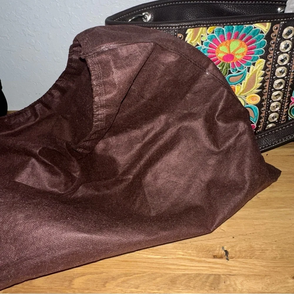 MONTANA WEST Satchel Brown Concealed Carry Shoulder Bag embroidered Read desc - Picture 12 of 12